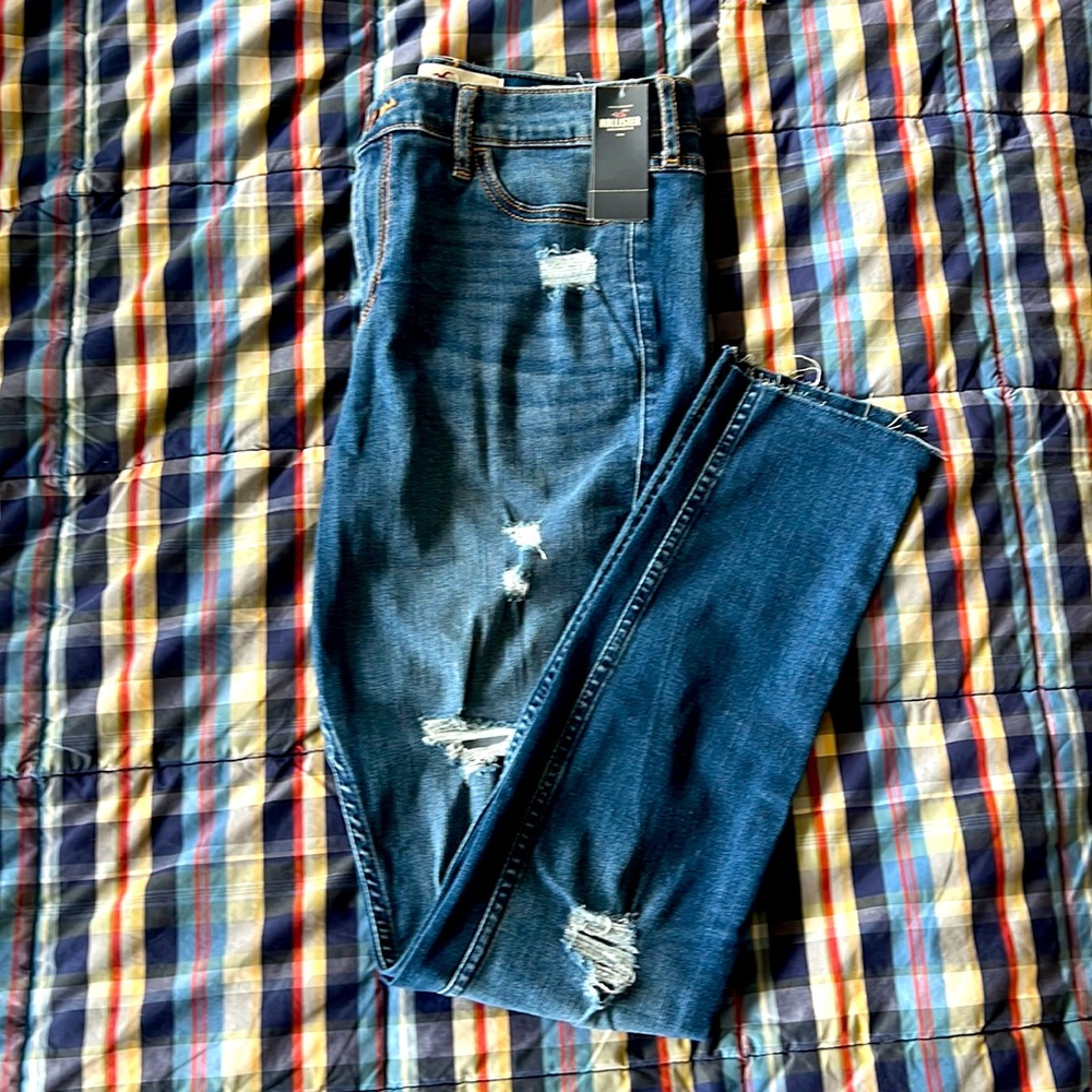 Hollister High-Rise Super Skinny Distressed Jeans